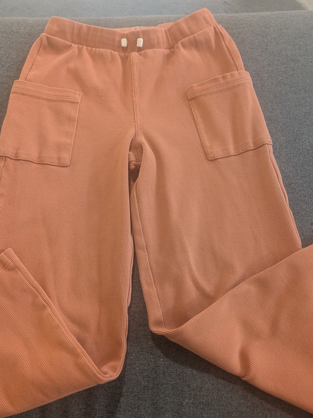 Tea Collection Rust Orange Ribbed Casual Kids Pants